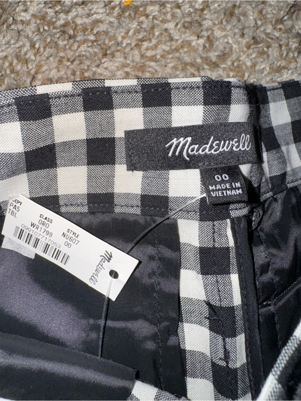 Madewell Black & White Gingham Pleated Skort - Picture 5 of 6